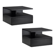 Comodino ¨C zephmum ¨C nero, multistrato, 2 pezzi