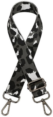Cintura Portatile da 75 a 130 cm - Cinturone con Fibbia a Pistola - Larghezza 3,8 cm - Disegno a Pelle di Leopardo - Materiale Polyester - Cinturone con Cintura di Spalla