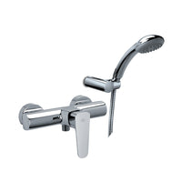 Miscelatore doccia paffoni serie sly con duplex e supporto a muro fisso