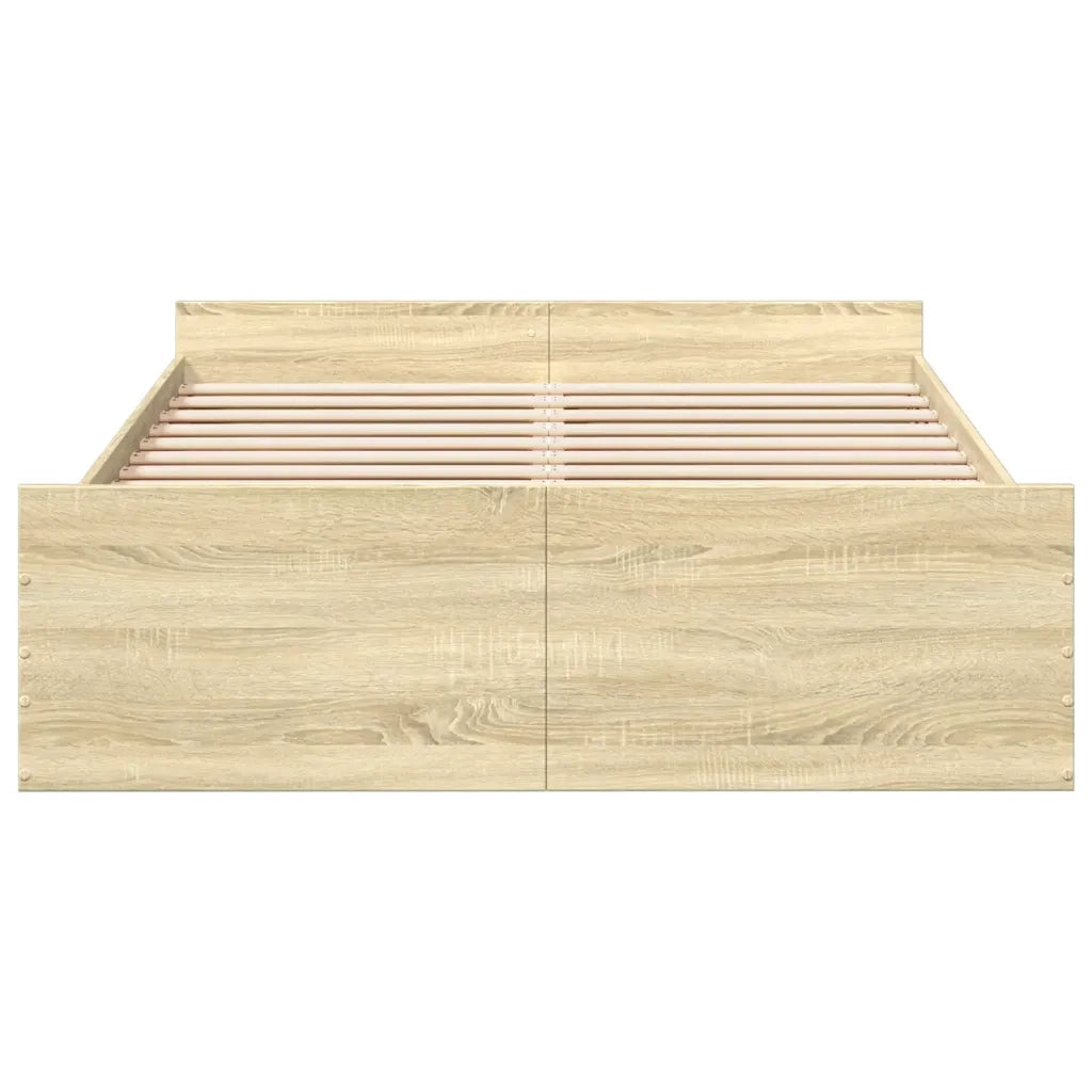 Giroletto Cassetti Rovere Sonoma 140x190 cm Legno Multistrato
