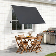Ombrellone per Balcone con sistema di apertura a catena, 150x150 cm, colore Antracito