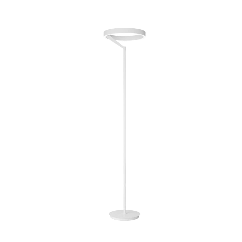 Lampada da Terra CRISEIDE PT LED 40W 2100lm 3000K dimmerabile a pedale in alluminio Bianco satinato - Gealuce