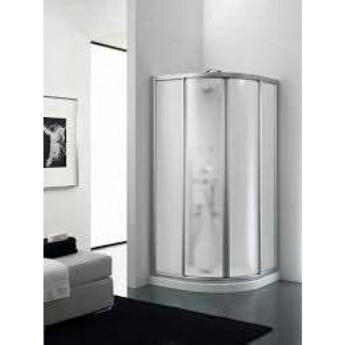 Box doccia coriam 90 semicircola re argento + cristallo trasparen
