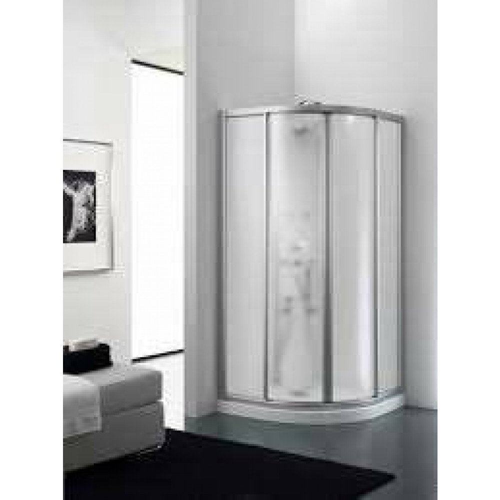 Box doccia coriam 90 semicircola re argento + cristallo trasparen