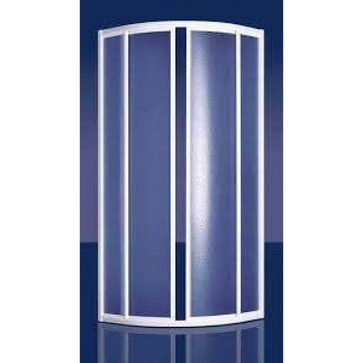 Box doccia coriam 90 semicircola re bianco + cristallo trasparent