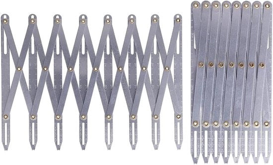 Liniaal in Alluminio Rugginente per Saldatura (16 cm/63 pollici) - Inox - Accessori per Tende - Multifunzionale
