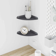 Mensola sospesa con lo scaffale 2 pcs Antracite 18 x 18 x 2 cm