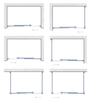 Box doccia wako 120 argento sati nato + cristallo trasp. euro b07