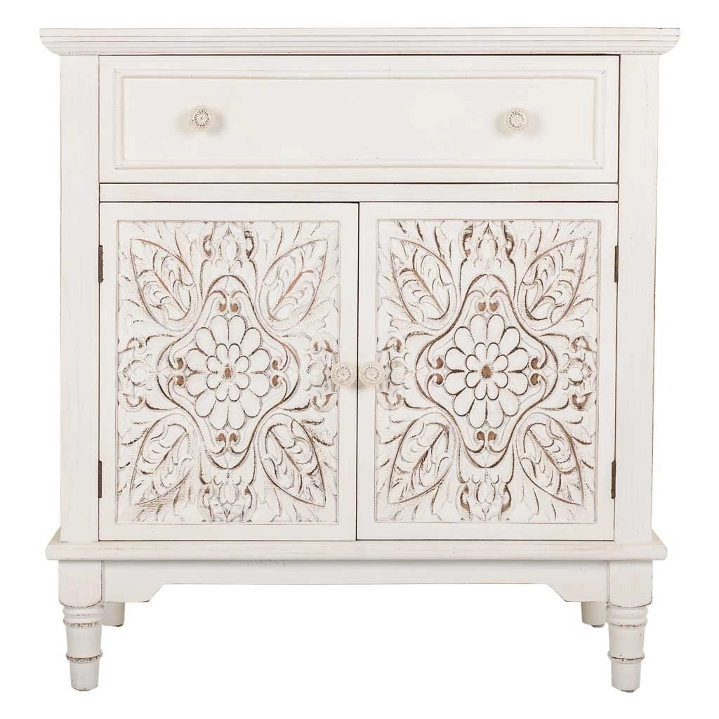 Mobile da ingresso in legno bianco 73x36,5x78h