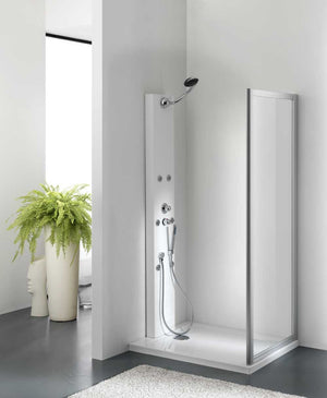 Box doccia zenith fix 90 parete fissa bianco + acrilico b07spf7z