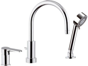 Miscelatore bordo vasca minimale con doccetta - serie winner