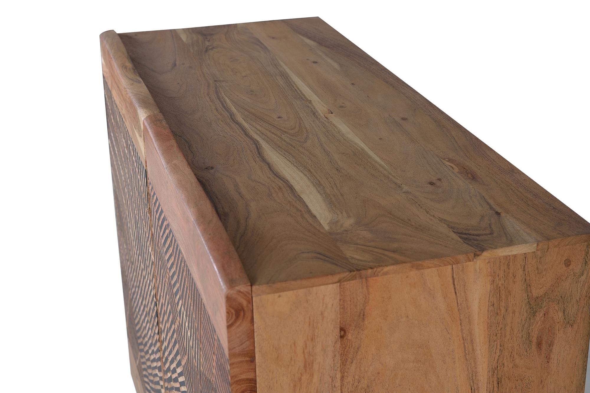 Credenza in massello di acacia e metallo