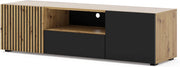 MOBILE PORTA TV  STAND TV SOGGIORNO 150x42x42cm ROVERE NERO OPACO
