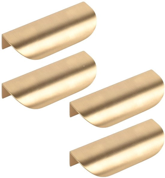 Maniglie per porte a forma di foglio 116 x 44 mm - Zinco di alta qualità - 4 pezzi - Resistente all'umidità - Resistente alla corrosione - Facili da installare - Maniglie per porte per armadi