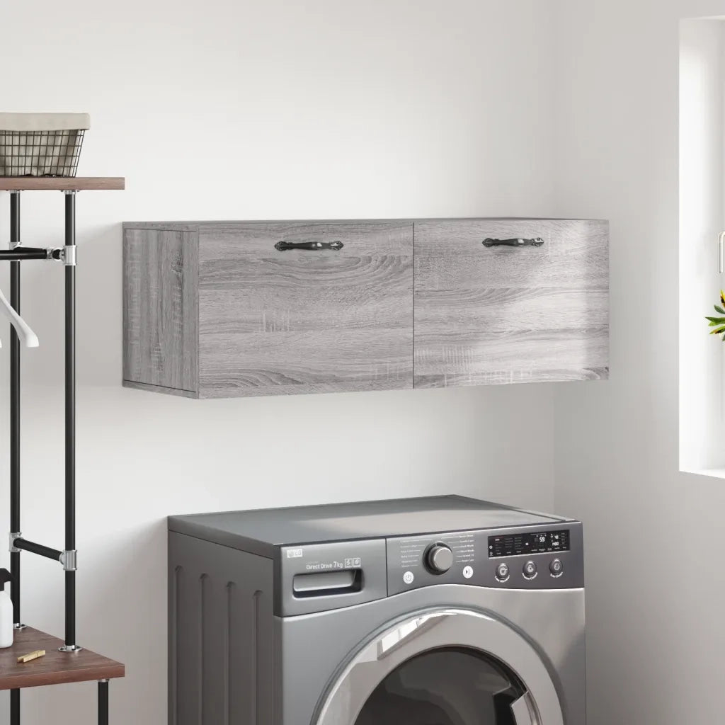 Mobile a Parete Grigio Sonoma 100x36,5x35 cm Legno Multistrato 830130
