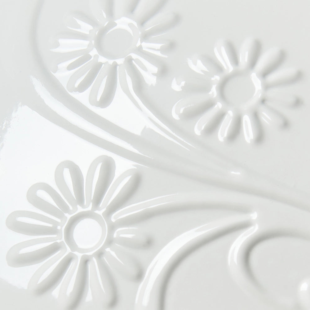 Lampada a Sospensione in Metallo Bianco Sporco Forma Rotonda Ornamenti Floreali Industriali