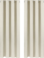 Tendenza di tenda - 2 pezzi - 100% Poliestere - Roda di tenda/Tenda/Vetrata - Oscurante e termoisolante - Crema - 135x175 cm