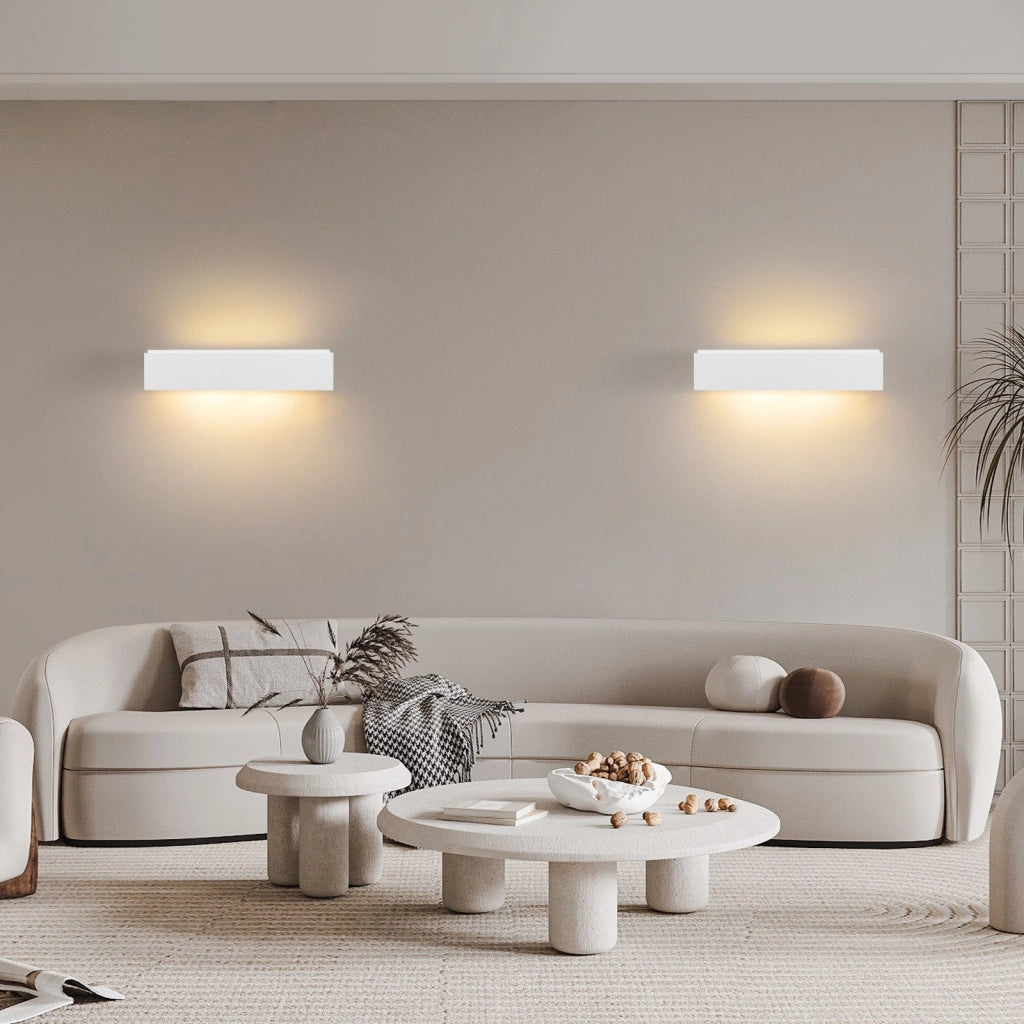 ZMH Applique G9 Lampada in gesso bianco per camera da letto corridoio scale