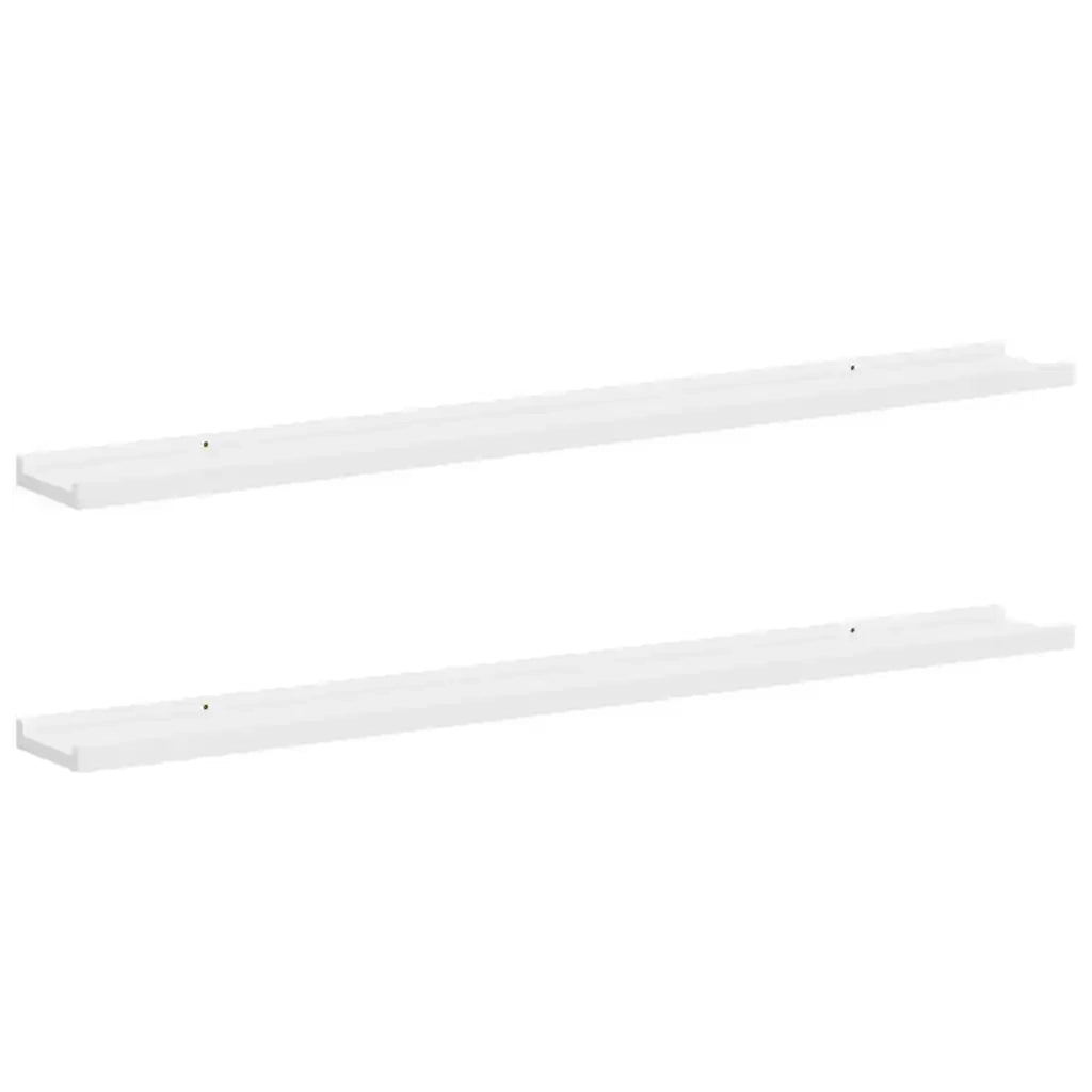 Mensole da Parete 2 pz Bianche 100x9x3 cm 326658