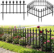 Recinzione da Giardino, Bordure per Aiuole in Metallo (5) | Recinto da Esterno Pieghevole e Flessibile, per Giardino e Cortile, 56 x 44 cm
