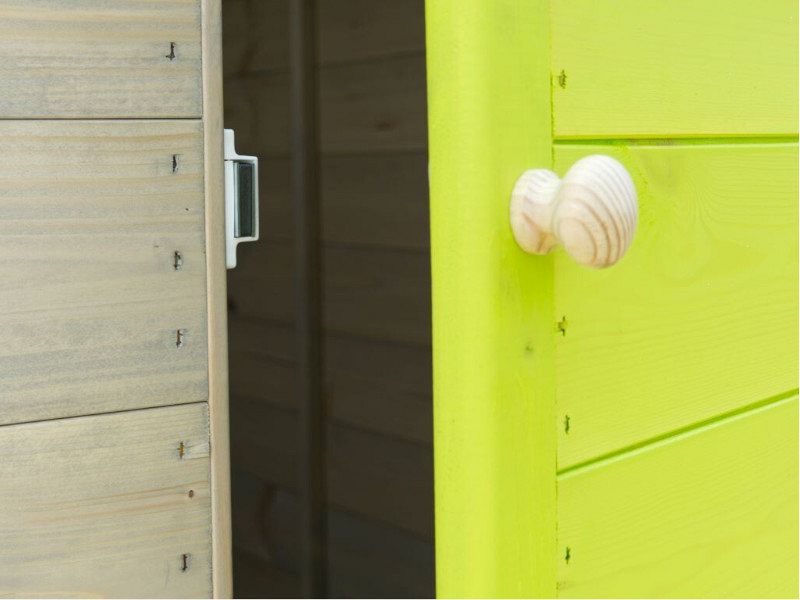 Casetta bambini su palafitta Bamby 160x190 abete colorato grigio/verde mela Losa