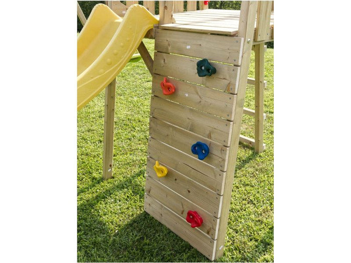 Torretta Kikka per bambini pino impregnato con scivolo 130x110cm Losa