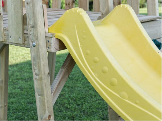 Torretta Kikka altalena doppia bambini pino impregnato scivolo 130x110cm Losa