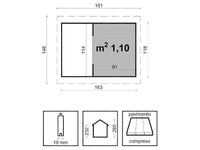 Torretta Joy per bambini con casetta scivolo e scala inclusi 178x80cm Losa