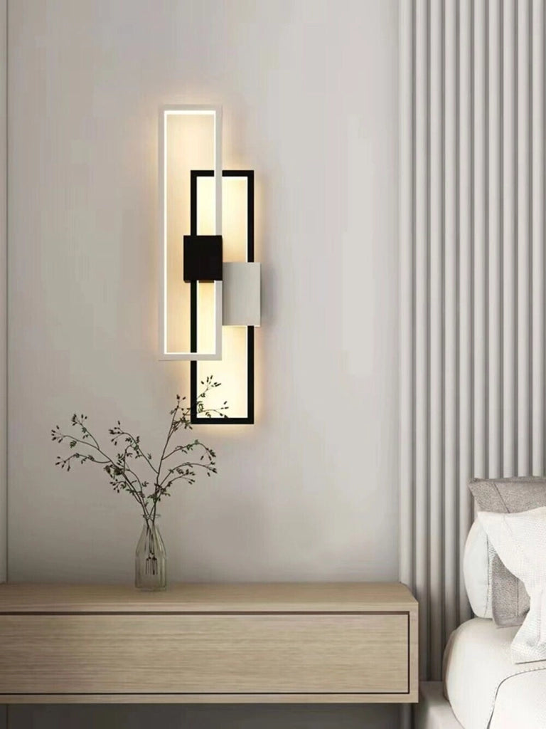 Applique Lampada da parete per interni luce muro a LED 23W moderna dimmerabile con telecomando cambia 3 tonalita luce bianca