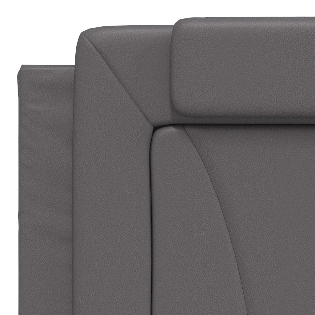 Giroletto con Testiera Grigio 180x200 cm in Similpelle