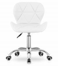 Sedia girevole Valora AVOLA in ecopelle bianca, design ergonomico