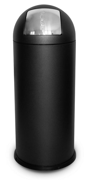 Pattumiera Per Raccolta Rifiuti Ø35xh92 cm da Interno In Acciaio Verniciato Nero