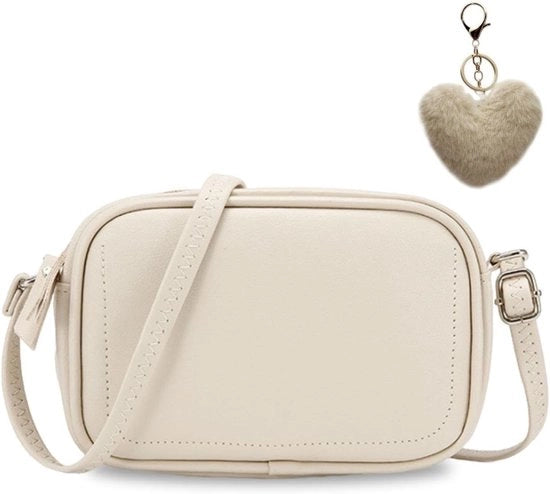 Borsa a tracolla - Forma grande - Bianca - Borsa perfetta per uso quotidiano - Design moderno
