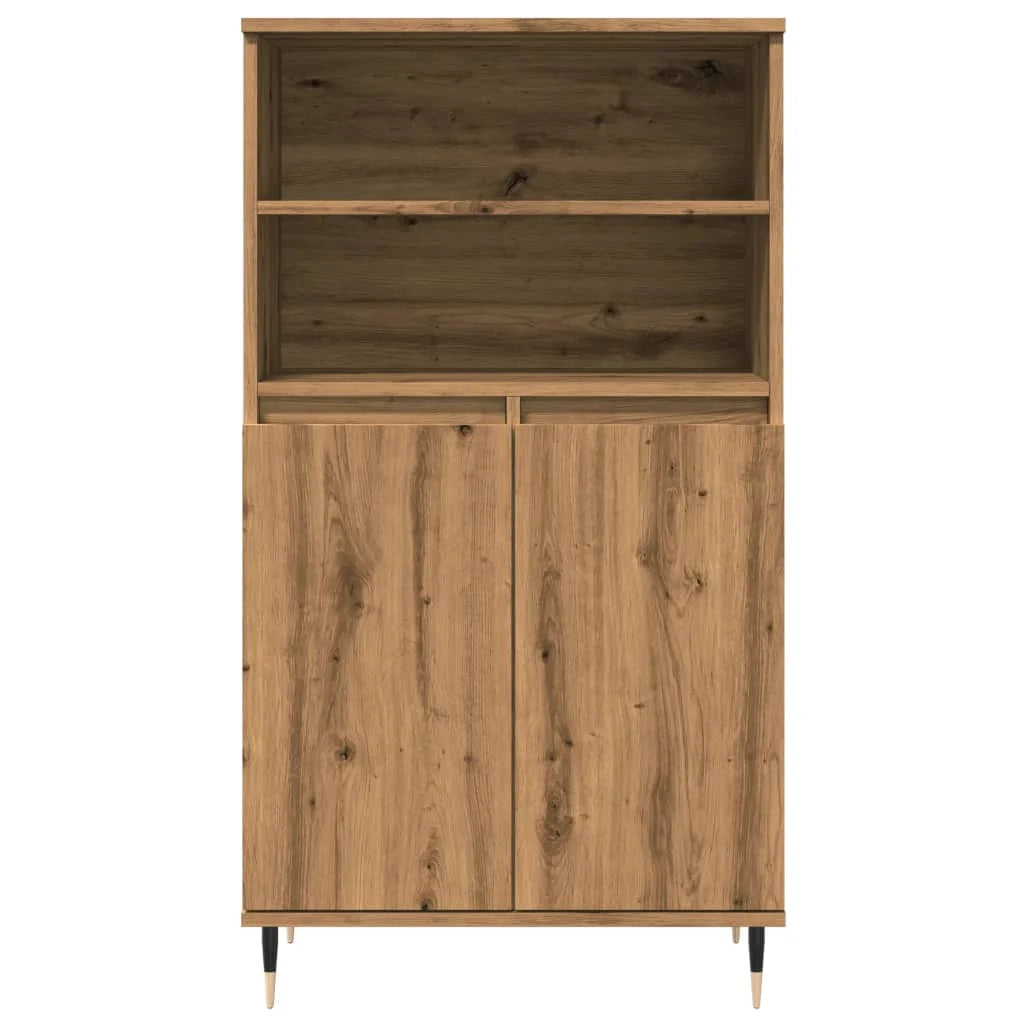 Buffet credenza cassettiera mobiletto mobile contenitore organizer cucina soggiorno salotto alto fatto a mano 60 x 36 x 110 cm legno ingegnerizzato marrone 02_0033164