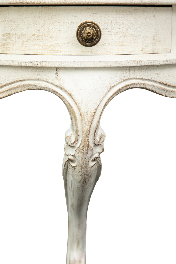 Biscottini Mensola a muro in legno finitura bianco anticato L43xPR21xH39 cm Made in Italy