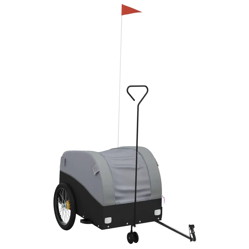 Rimorchio da Bici Nero e Grigio 45 kg in Ferro CFW9439862