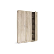 Armadio REY – 3 porte – Rovere chiaro – 5 ripiani – Stile scandinavo