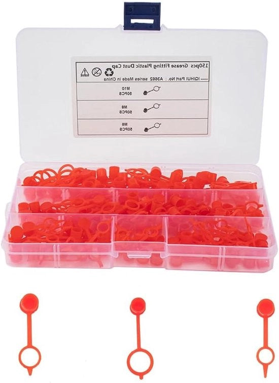 150 pezzi di cappotti in plastica per pompe a olio - cappotti di protezione per giunchi di olio in plastica - M6 M8 M10 - connessione olio - assortimento cappotti in plastica - auto - motocicletta .