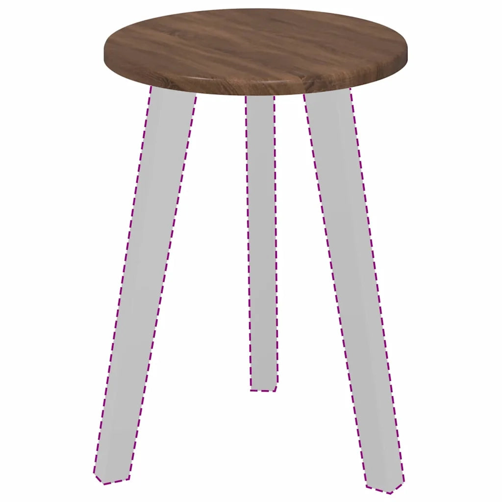 Piano del tavolo Rovere marrone Ø 30 x 1,5 cm Legno multistrato 880378