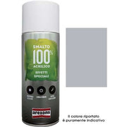 SMALTO SPRAY 100% ACRILICO METALLIZZANTE AREXONS - ARGENTO ML 400- 6 pezzi