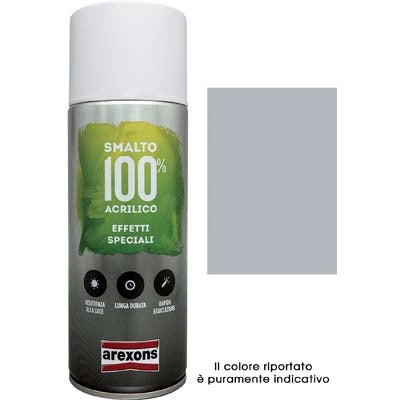 SMALTO SPRAY 100% ACRILICO METALLIZZANTE AREXONS - ARGENTO ML 400- 6 pezzi