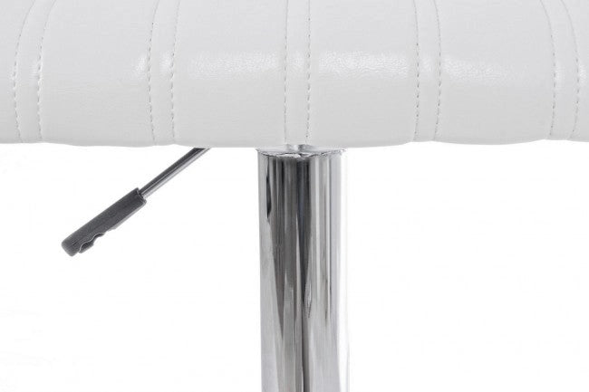 Set 2 Sgabelli Bar 46x51,5x88,5/109,5h cm Barclay Bianco