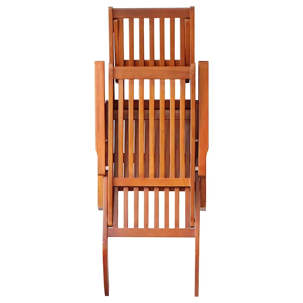 Sdraio da Esterni con Poggiapiedi e Cuscino Massello di Acacia cod mxl 74983