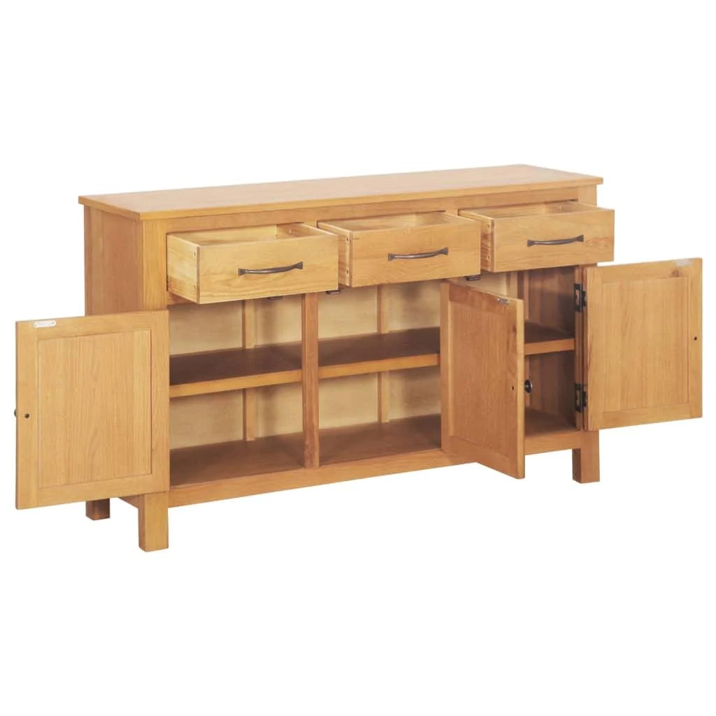 Buffet credenza mobiletto consolle mobile contenitore 112 cm legno massello di rovere 4402269