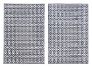 Tappeto Reversibile Impermeabile Arredo Interno Esterno Nero Tirrenia