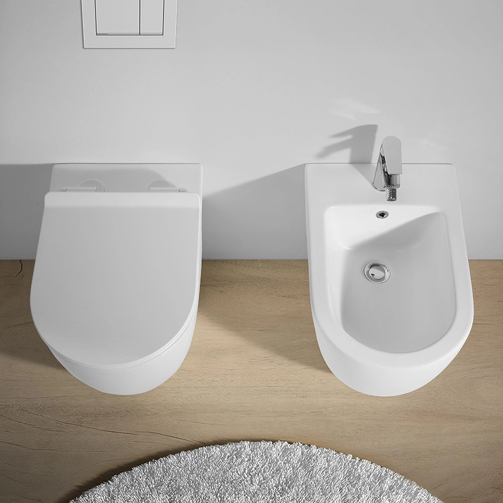 Wc filomuro tornado in ceramica bianco opaco Tokyo