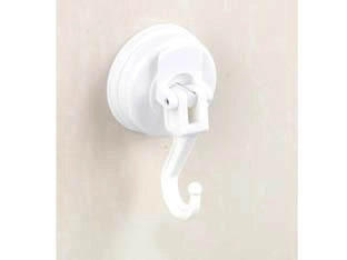 GANCIO BAGNO CLIP- - mm.65x39x105 - colore bianco - 6 pezzi AGLAIA