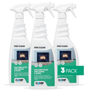 Kit 3 fire clean da 750 ml pulitore decarbonizzante vetri e superfici di camini