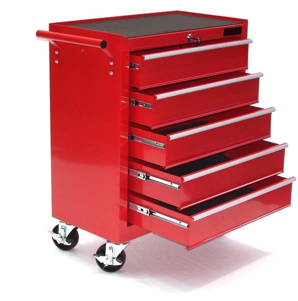 CARRELLO PORTA UTENSILI CON 5 CASSETTI cm 62x33x75h