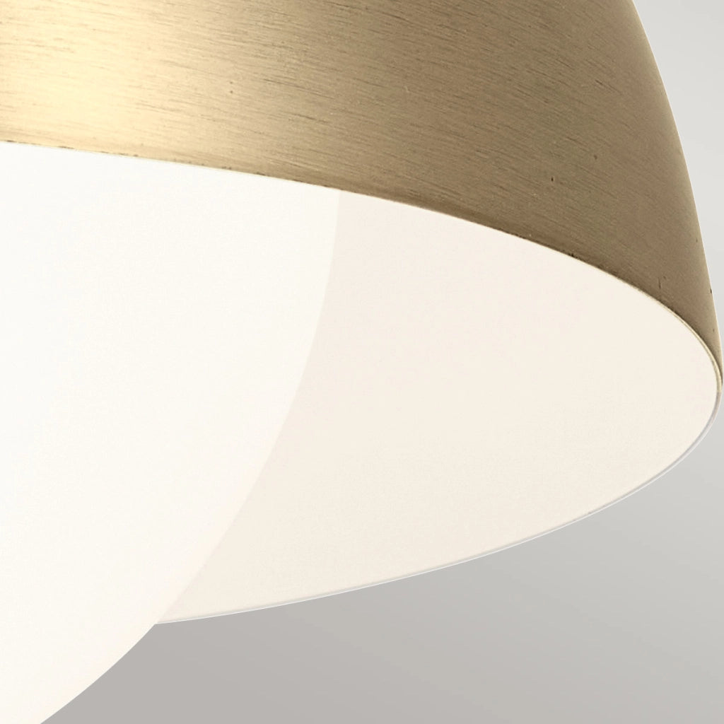 Lampada industriale ottone NIVA vetro opale E27 Kichler